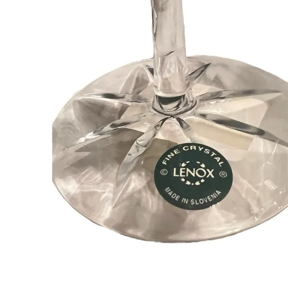 NEW VTG Lenox Crystal Candlestick Set Savannah Collection Slovenia 8
